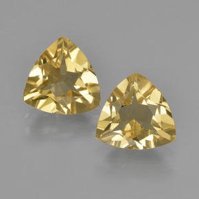 Pedras preciosas de berilo dourado amarelo natural de 2,76 ct, trillion, VVS