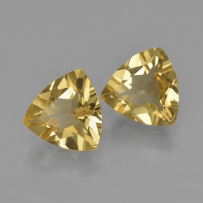 Pedras preciosas de berilo dourado amarelo natural de 2,76 ct, trillion, VVS