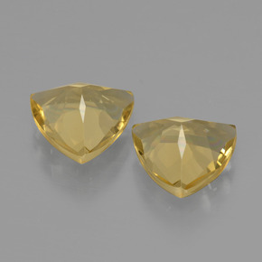 Pedras preciosas de berilo dourado amarelo natural de 2,76 ct, trillion, VVS