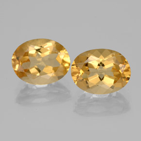Pedras preciosas de Berilo Dourado Laranja-Ouro natural de 3.67 ct, Corte Oval, VVS-VS