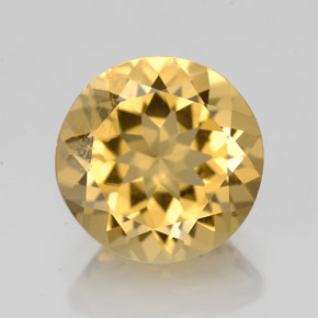 Berilo dourado amarelo natural 3,53ct, corte redondo, VS