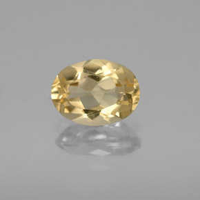 Berilo dourado amarelo natural 1,13ct, corte oval, VVS-VS