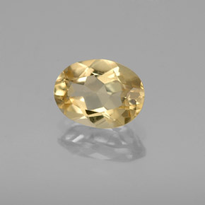 Berilo dourado amarelo natural 1,13ct, corte oval, VVS-VS