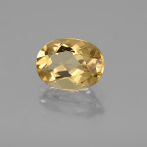 Berilo Dourado Amarelo Natural 1.37ct, Corte Oval, VVS