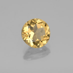 Berilo Dourado Amarelo Natural 1.29ct, Corte Redondo, VVS-VS