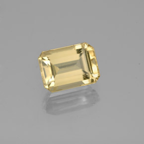 Berilo dourado amarelo natural 1,63ct, corte esmeralda, VVS-VS
