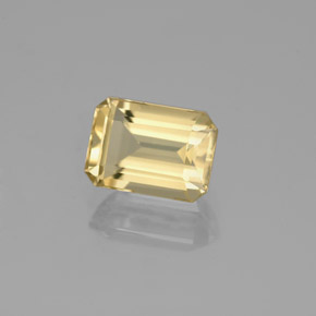 Berilo dourado amarelo natural 1,63ct, corte esmeralda, VVS-VS