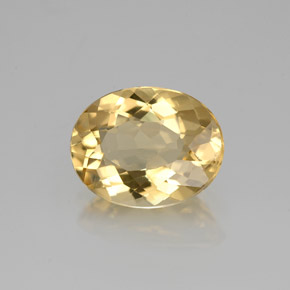 Berilo dourado amarelo natural 1,92ct, corte oval, VVS-VS