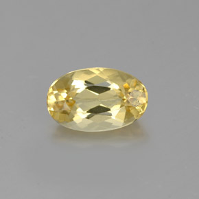 Berilo dourado amarelo natural 1,00ct, corte oval, VVS-VS
