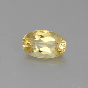 Berilo dourado amarelo natural 1,00ct, corte oval, VVS-VS