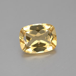 Berilo dourado amarelo natural 1,81ct, almofada cortada, VS