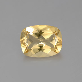 Berilo dourado amarelo natural 1,95ct, almofada cortada, VS