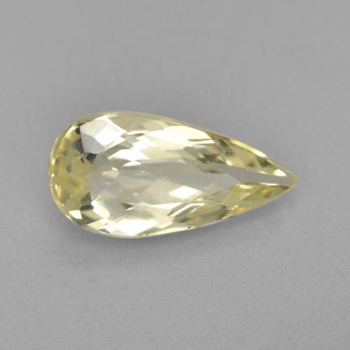 Berilo dourado amarelo natural 1,51ct, formato de pêra, VVS-VS
