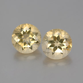 Pedras preciosas de berilo dourado amarelo natural de  ct, corte redondo, VVS-VS