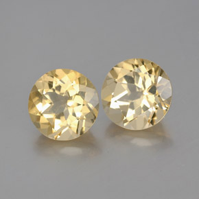 Pedras preciosas de berilo dourado amarelo natural de  ct, corte redondo, VVS-VS