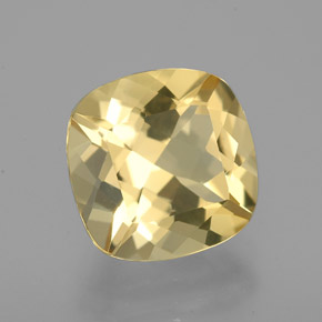Berilo Dourado Amarelo Natural 2.83ct, Almofada cortada, VVS