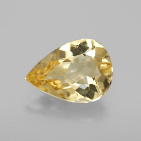 Berilo dourado amarelo natural 3,00ct, formato de pêra, VVS-VS