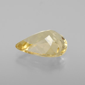 Berilo dourado amarelo natural 3,00ct, formato de pêra, VVS-VS
