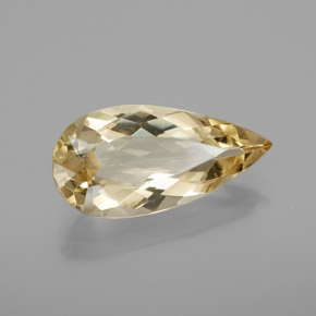Berilo dourado amarelo natural 3,15ct, formato de pêra, VVS-VS