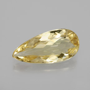 Berilo dourado dourado natural 2,66ct, formato de pêra, VS