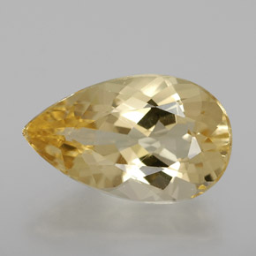 Berilo dourado amarelo natural 2,98ct, formato de pêra, VVS