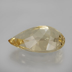 Berilo dourado amarelo natural 2,98ct, formato de pêra, VVS