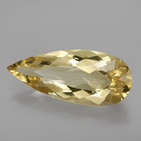 Berilo dourado amarelo natural 2,92ct, formato de pêra, VVS
