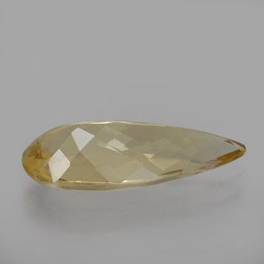 Berilo dourado amarelo natural 2,92ct, formato de pêra, VVS