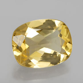 Berilo dourado amarelo natural 2,12ct, almofada cortada, VVS-VS