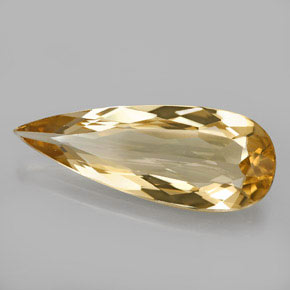 Berilo dourado amarelo natural 5,06ct, formato de pêra, VS