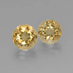 Pedras preciosas de berilo dourado amarelo natural de  ct, corte redondo, VS