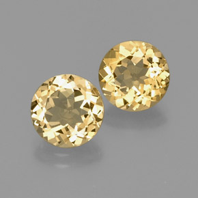 Pedras preciosas de berilo dourado amarelo natural de  ct, corte redondo, VVS-VS