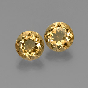 Pedras preciosas de berilo dourado amarelo natural de  ct, corte redondo, VS