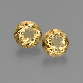 Pedras preciosas de berilo dourado amarelo natural de  ct, corte redondo, VS