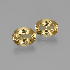 Pedras preciosas de berilo dourado amarelo natural de  ct, corte oval, VVS