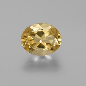 Berilo dourado amarelo natural 2,29ct, corte oval, VVS