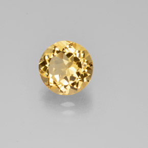 Berilo dourado amarelo natural 2,85ct, corte redondo, VVS