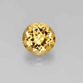 Berilo dourado amarelo natural 2,85ct, corte redondo, VVS