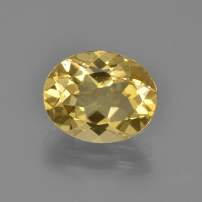 Berilo dourado amarelo natural 2,58ct, corte oval, VS