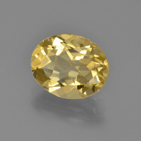 Berilo dourado amarelo natural 2,58ct, corte oval, VS