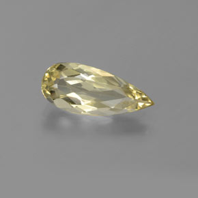 Berilo dourado amarelo natural 1,58ct, formato de pêra, VVS