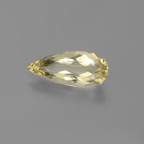 Berilo dourado amarelo natural 1,58ct, formato de pêra, VVS
