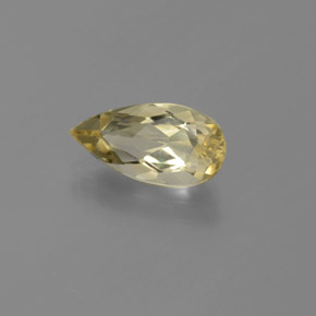 Berilo dourado amarelo natural 1,70ct, formato de pêra, VVS
