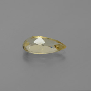 Berilo dourado amarelo natural 1,70ct, formato de pêra, VVS