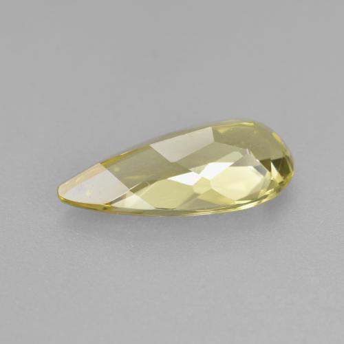 Berilo dourado amarelo natural 1,86ct, formato de pêra, VVS