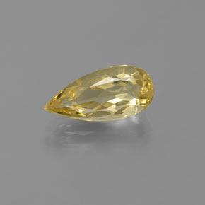 Berilo dourado amarelo natural 2,12ct, formato de pêra, VVS