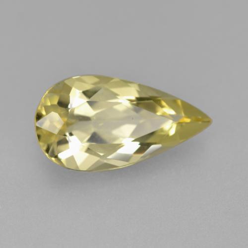 Berilo dourado amarelo natural 1,94ct, formato de pêra, VVS