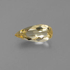 Berilo dourado amarelo natural 1,69ct, formato de pêra, VVS