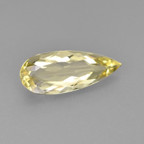 Berilo Dourado Luz amarela Natural 1.82ct, Formato de pêra, VS