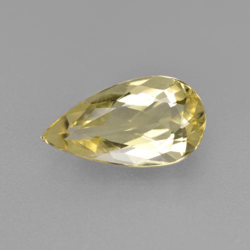 Berilo Dourado Amarelo Dijon Natural 1.32ct, Formato de pêra, VVS